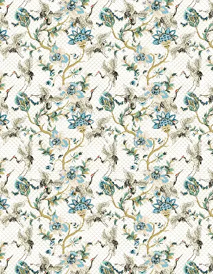 Rollo mit Blumen und Vögel Motiv