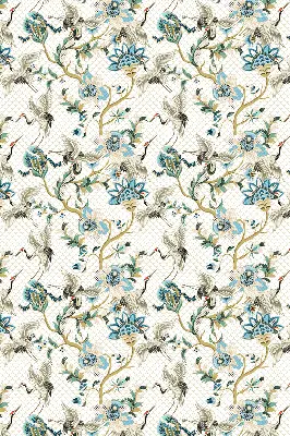 Rollo mit Blumen und Vögel Motiv