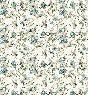 Rollo mit Blumen und Vögel Motiv
