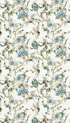 Rollo mit Blumen und Vögel Motiv