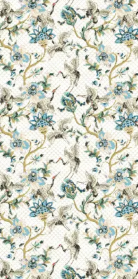 Rollo mit Blumen und Vögel Motiv