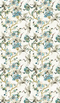 Rollo mit Blumen und Vögel Motiv