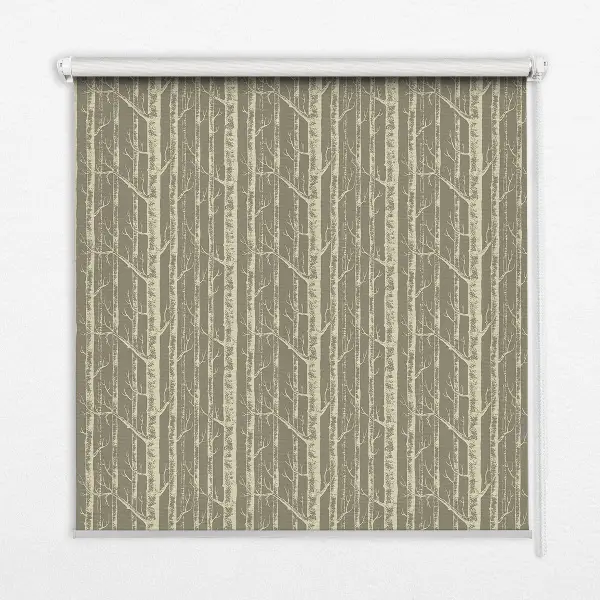 Fensterrollo in Baumstammoptik