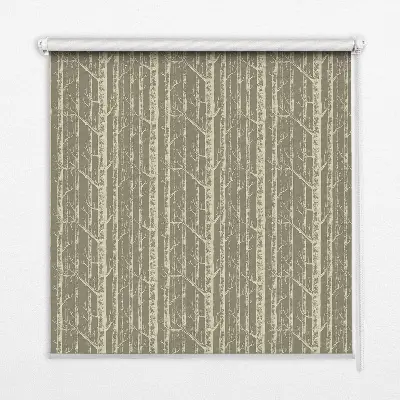 Fensterrollo in Baumstammoptik