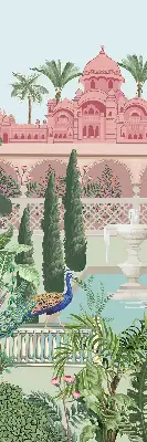 Rollo für Fenster mit Motiv Schloss und Garten
