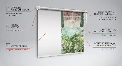 Rollo für Fenster mit Motiv Schloss und Garten