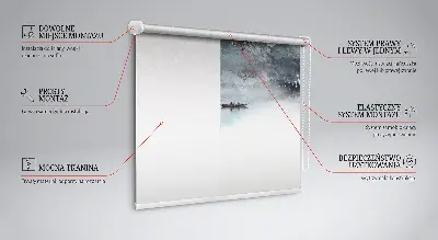Rollo Fenster mit Motiv bemalte Berge