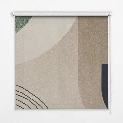 Fensterrollo mit abstraktem Motiv