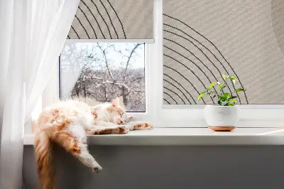 Fensterrollo mit abstraktem Motiv