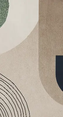 Fensterrollo mit abstraktem Motiv