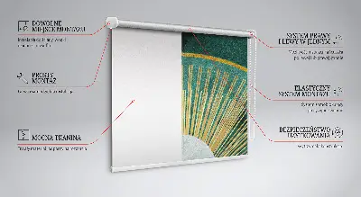 Rollo für Fenster mit einem Halbkreisdesign innerhalb eines Halbkreises