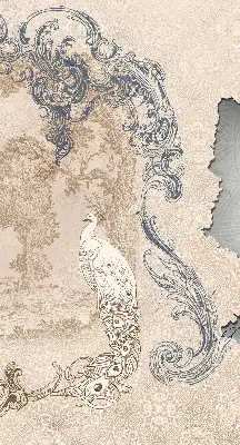 Fensterrollo mit Vintage-Vögel Motiv