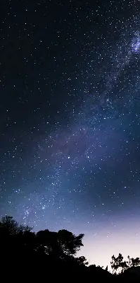 Rollo mit Sternenhimmel Motiv