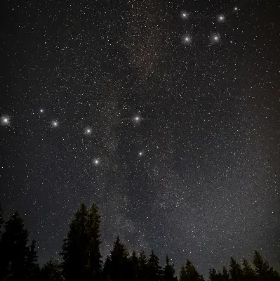 Fensterrollo mit Motiv Sterne am Himmel
