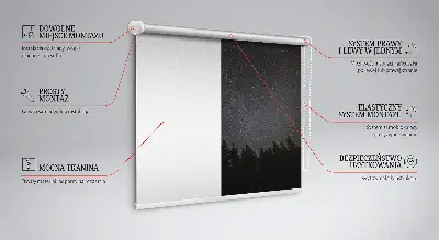 Fensterrollo mit Motiv Sterne am Himmel