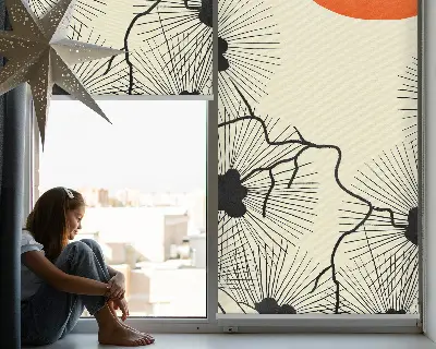 Fensterrollo für den Innenbereich mit Löwenzahn-Motiv