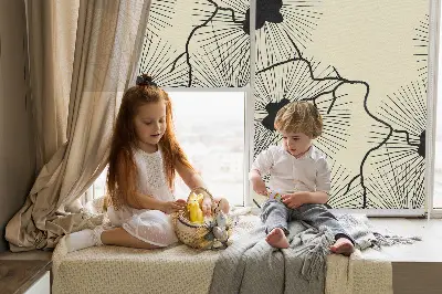 Fensterrollo für den Innenbereich mit Löwenzahn-Motiv
