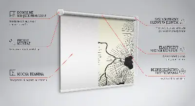 Fensterrollo für den Innenbereich mit Löwenzahn-Motiv