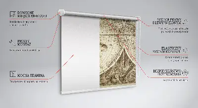 Rollo für Fenster mit dem Motiv einer Karte der alten Welt