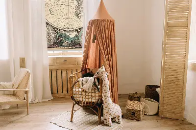 Fensterrollo mit Weltkartenmotiv