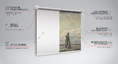 Fensterrollo mit dem Motiv Menschen auf dem Wasser
