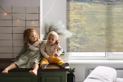 Fensterrollo mit dem Motiv Menschen auf dem Wasser