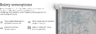Fensterrollo mit Blättermotiv