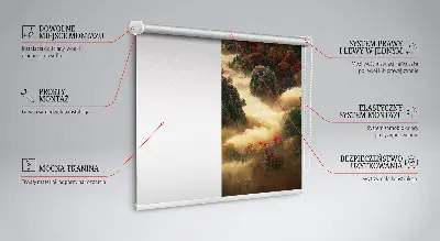 Fensterrollo für den Innenbereich mit dem Motiv Blick von oben