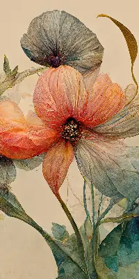 Fensterrollo für innen mit Blumenmotiv
