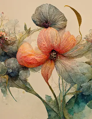 Fensterrollo für innen mit Blumenmotiv