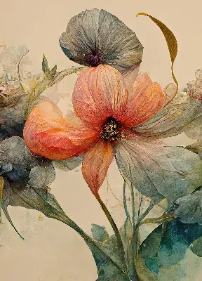 Fensterrollo für innen mit Blumenmotiv
