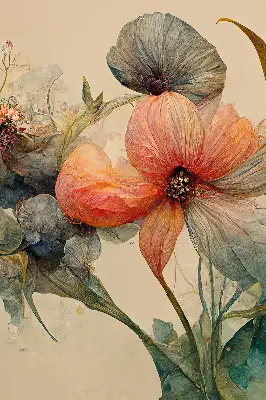 Fensterrollo für innen mit Blumenmotiv
