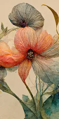 Fensterrollo für innen mit Blumenmotiv