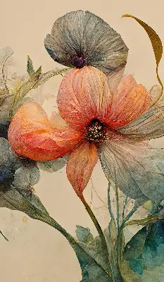 Fensterrollo für innen mit Blumenmotiv