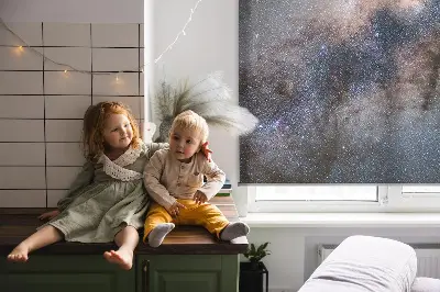 Rollo mit Milchstraßenmotiv für Fenster