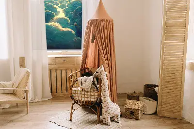Fensterrollo mit Motiv Sonnenuntergang
