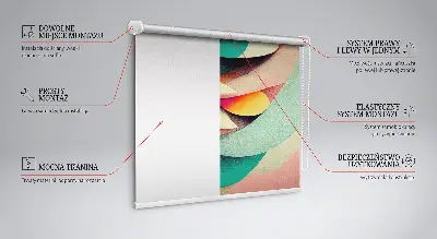Fensterrollo mit abstraktem Motiv