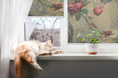 Fensterrollo für den Innenbereich mit Wiesenmotiv
