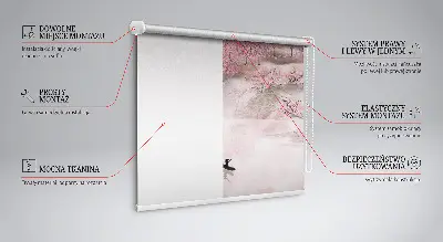 Rollo mit Kirschblütengartendesign