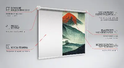 Rollo Fenster mit Motiv Berge im Nebel