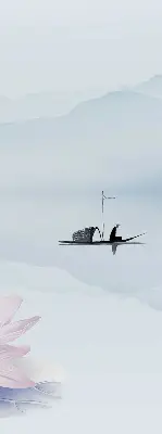 Rollo mit Motiv von einem Fischer auf einem Boot