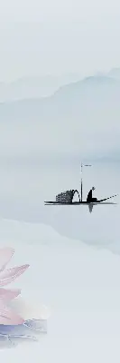 Rollo mit Motiv von einem Fischer auf einem Boot