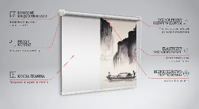 Fensterrollo für den Innenbereich mit Felsen Motiv