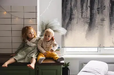 Fensterrollo für den Innenbereich mit Felsen Motiv
