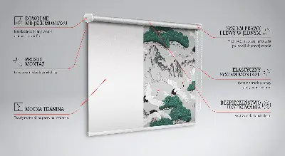Rollo Fenster mit Motiv fliegende Kraniche