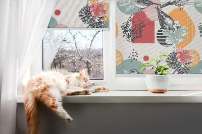 Rollo mit Vögel Motiv