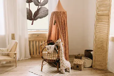 Fensterrollo innen mit Motiv herabfallende Blume