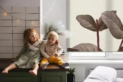 Fensterrollo innen mit Motiv herabfallende Blume