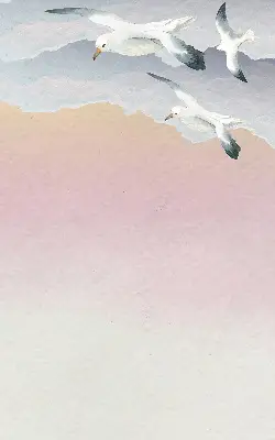 Fensterrollo mit Motiv von fliegenden Vögeln