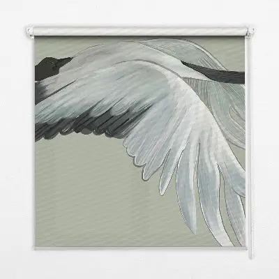 Fensterrollo mit Motiv Kranich im Flug